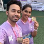 Nikita Dutta Instagram - I haven’t been my fittest this year but I am glad to have started taking baby steps to get back to my earlier self. Flagged off the 10k and attempted my fastest 5k this morning with @hrxbrand Timed at 30.58, I did manage to track my fastest for this year 👻 Thank you for motivating me @hrxrunningsquad @ajay.singh.13 and @rizwanbachav 🤓🏃‍♀️🏃‍♂️ #WeAreAllBornToRun