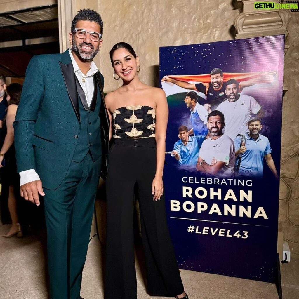 Nikita Dutta Instagram - Celebrating the champion @rohanbopanna0403 You are an inspiration in every way! A giant salute to your achievement 🫡🙌🩷