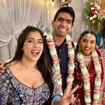 Nikita Sharma Instagram - It’s the 3rd picture for me 🥹 My best friend is all grown up! ♥️ 13 years of knowing you and and me finally crying tears of joy at your wedding. Feels like a full circle moment. ☺️✨ My lehenga is by @the_adhya_designer ✨ Chennai, India