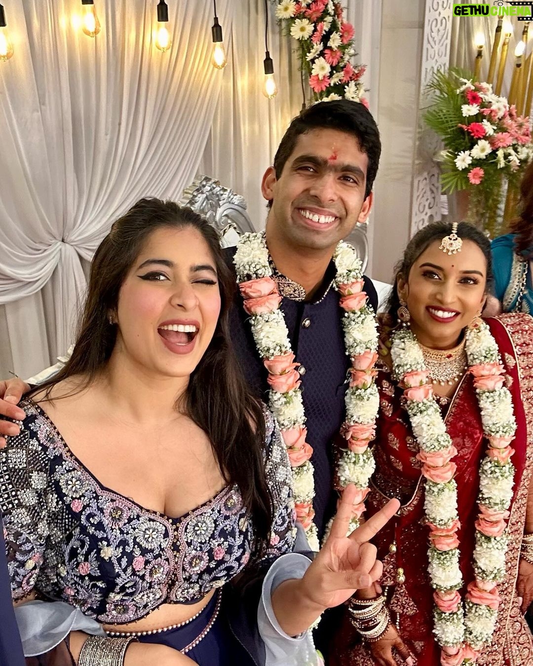 Nikita Sharma Instagram - It’s the 3rd picture for me 🥹 My best friend is all grown up! ♥️ 13 years of knowing you and and me finally crying tears of joy at your wedding. Feels like a full circle moment. ☺️✨ My lehenga is by @the_adhya_designer ✨ Chennai, India