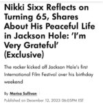 Nikki Sixx Instagram - Thank you @nikkisixxpixx @how2girl @people @sullivanmarisa for your kind words about our festival😊 We are so glad that Nikki and Courtney enjoyed their weekend with us, especially thanks to Courtney’s lovely @bouquetbox event🌹 Happy Birthday Nikki! #independentfilm #cinema #jacksonholefilmfest #jhiff23 Jackson, Wyoming