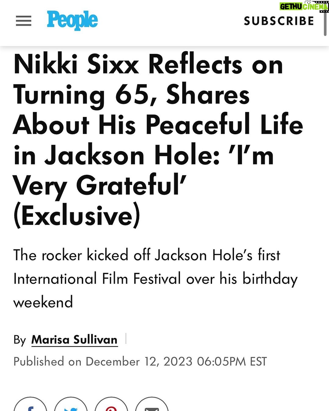 Nikki Sixx Instagram - Thank you @nikkisixxpixx @how2girl @people @sullivanmarisa for your kind words about our festival😊 We are so glad that Nikki and Courtney enjoyed their weekend with us, especially thanks to Courtney’s lovely @bouquetbox event🌹 Happy Birthday Nikki! #independentfilm #cinema #jacksonholefilmfest #jhiff23 Jackson, Wyoming