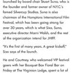 Nikki Sixx Instagram - Thank you @nikkisixxpixx @how2girl @people @sullivanmarisa for your kind words about our festival😊 We are so glad that Nikki and Courtney enjoyed their weekend with us, especially thanks to Courtney’s lovely @bouquetbox event🌹 Happy Birthday Nikki! #independentfilm #cinema #jacksonholefilmfest #jhiff23 Jackson, Wyoming