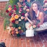 Nikki Sixx Instagram - My creative director debut! I had the time of my life yesterday shooting the holiday cover with @genlux for @bouquetbox and @bouquetboxbar at @sherwoodcountryclubofficial (Bridesmaids was filmed here!) I had this ethereal vision inspired by my wedding flowers and Sofia Coppola’s Marie Antoinette. I couldn’t have asked for a more amazing team… we had the best day (creatively) of my life! Made the flowers Sunday, brought special help from @marksgarden in to get the set looking perfect. I also enlisted help from my Dad, Bobby- the ultimate set designer. He built me boxes, we painted them, painted pots, I sewed curtains and we were off to the races. Felt like a little girl again getting to DIY with my Dad! Cannot wait to show you the shots! Special thanks to @chromeheartsofficial @jedorajewelry Los Angeles, California