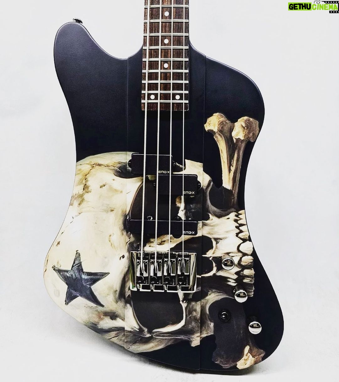 Nikki Sixx Instagram - The masters over at @schecterguitarsofficial and myself came up with this bad ass Skull Reverse body and design for the NEW Schecter Sixx Bird. Thought you would like an early sneak peek-I CANT WAIT TO GET IT IN MY HANDS. Schecter Guitars