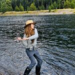 Nikki Sixx Instagram - When your fishing partner is also your wife. This girl will out fish you if you don’t watch yourself. 🎣 @how2girl #Sunday Grand Teton National Park