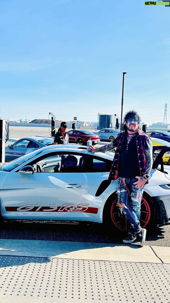 Nikki Sixx Instagram - Had an amazing day out at the @porsche Experience Center @pecla. My instructor @johnnykanavas ran through some brilliant driving skills and how to get the most out of these cars. It’s not often i get to completely floor it in a GT3 🔥🔥 Massive thank you to Michele and Johnny for your hospitality! 🙌