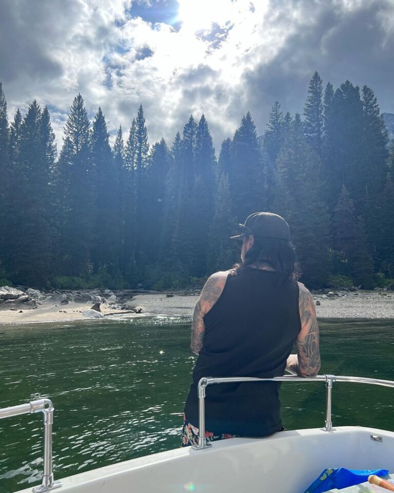 Nikki Sixx Instagram - Lake Jackson today. We had an incredible time. We are just so blessed and grateful to be able to explore and experience this part of God’s country. Jackson Hole