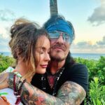 Nikki Sixx Instagram – Fell in love with this babe 14 years ago.I asked her to marry me on a candle lit beach here. Thank god she said yes. We went to the same beach the other day where I hit my knee and was watching our daughter running around playing. Amazing how life’s little adventures play out. We renewed our vows here last week too staring out at the ocean. I feel we fall deeper in love and understand this complicated world more and more every time we come here.  Big year coming up.#lifeisbeautiful French  West Indies