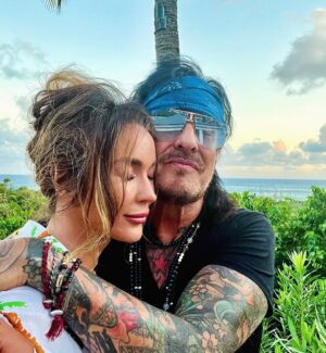 Nikki Sixx Instagram - Fell in love with this babe 14 years ago.I asked her to marry me on a candle lit beach here. Thank god she said yes. We went to the same beach the other day where I hit my knee and was watching our daughter running around playing. Amazing how life’s little adventures play out. We renewed our vows here last week too staring out at the ocean. I feel we fall deeper in love and understand this complicated world more and more every time we come here.  Big year coming up.#lifeisbeautiful
