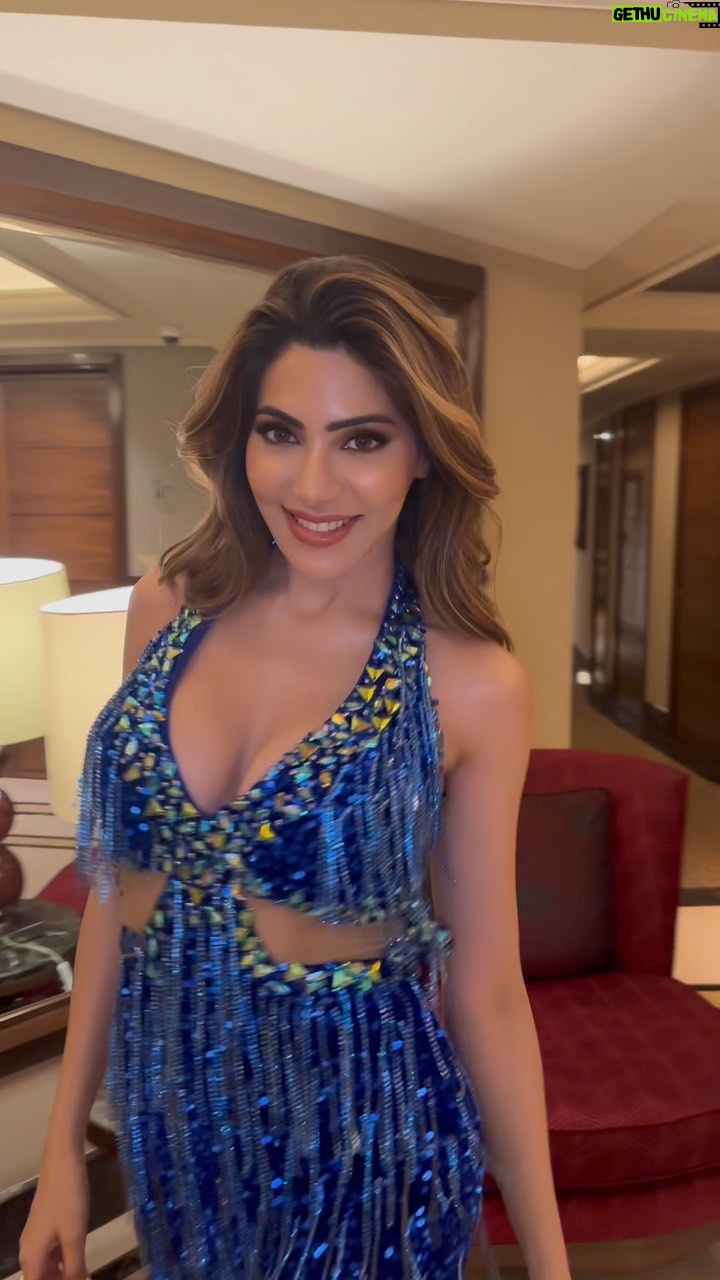 Nikki Tamboli Instagram - I’m stuck on you, like blue💙 . . . . . . . . . . . . . . . . . . . . . . #mondayblues