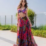 Nikki Tamboli Instagram - 🌈 . . . . . . . Outfit: @surabhi.gandhi H&M: @celebsmakeupbysejal