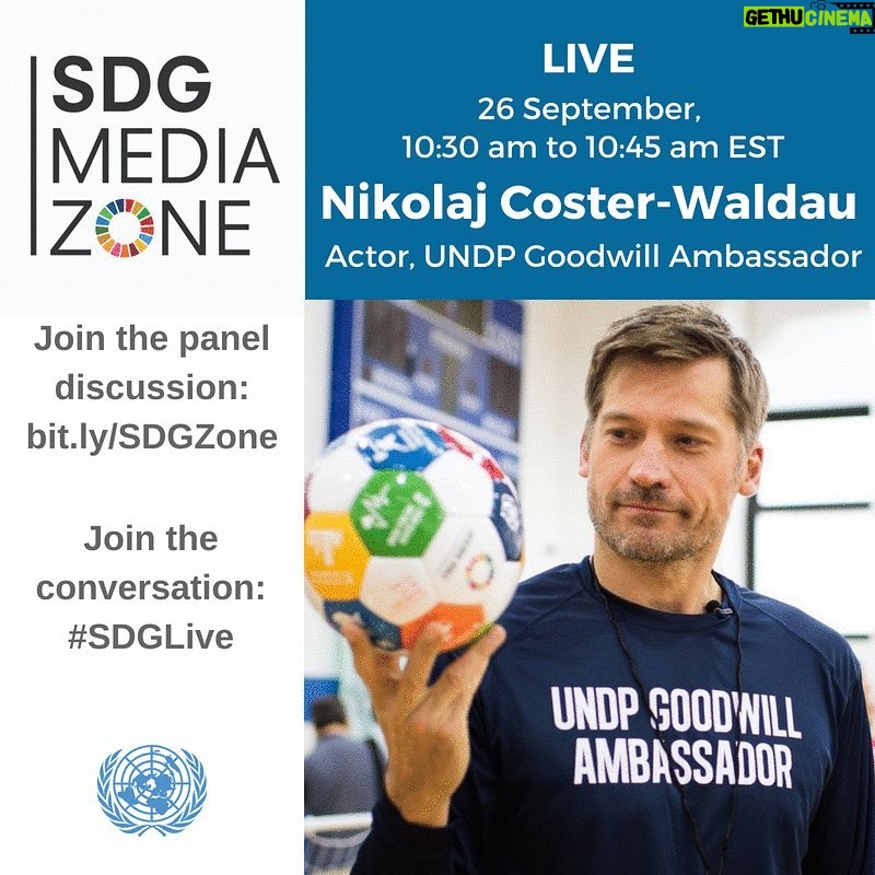 Nikolaj Coster-Waldau Instagram - This Wednesday I will be at the SDG Media Zone to talk about #LionsShare, a @UNDP and partners-led initiative that invites advertisers to contribute a percentage of their media spend on ads featuring animals to support #conservation initiatives. Watch the conversation live at un.org/sdgmediazone. #UNGA #SDGLive #GlobalGoals United Nations