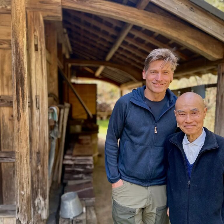 Nikolaj Coster-Waldau Instagram - Yesterday I had the privilege to visit Nakamura-san at the home he built himself in the town of Kamikatsu. The town known for its zero waste ambition is nestled in natural beauty. Nakamura didnt know what zero waste meant when he first heard the term as it isnt japanese so he tried to understand and explored the various meanings of the word waste. Waste created, don't be wasteful, Don't waste your time. Don't waste your life. I can't imagine myself living as frugally as Nakamura - his total utilities bill is 3 dollars a month! - but it was a truly inspiring time spent with a man who has created the life he wants. And I left him with a real sense of gratitude both to him and all the people we met in Kamikatsu. #anoptimistsguidetotheplanet @bloomberg @creamprodinc Kamikatsu, Tokushima