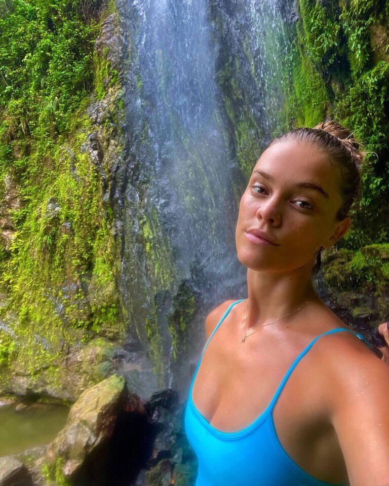 Nina Agdal Instagram - Hiking through a lush tropical forest to a freshwater pool and waterfall >>>