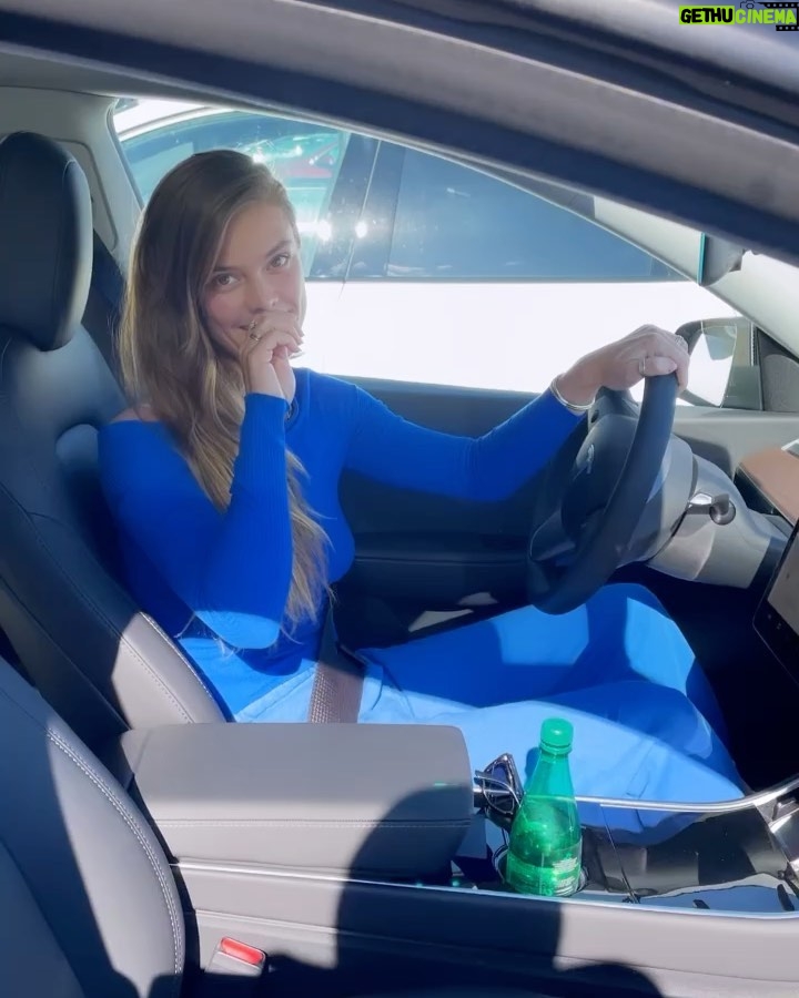 Nina Agdal Instagram - My-own-first-car appreciation post. Yes, I cried... emotional and proud of the work I’ve put in to get here. I feel like an adult now, well almost. Lesssgo, baby ⚡️⚡️⚡️