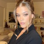 Nina Agdal Instagram – Yes that’s a cock in the background. Dream glam by @julietteperreux @adammaclay 🖤