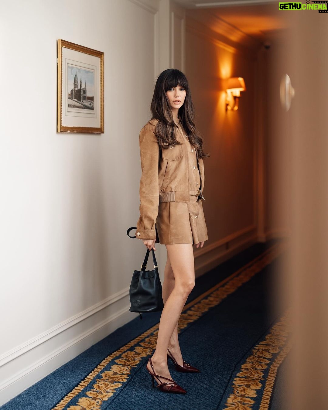 Nina Dobrev Instagram - miu miu? oui oui 😎 Paris, France
