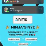 Ninja Instagram - Im bringing Ninja New Years BACK BABY! My biggest event of the year alongside some of my best friends. Can’t wait for you all to see what we have in store #NNYE 🎉🥳🪩