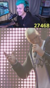 Ninja Instagram - @eminem x @fortnite CONCERT