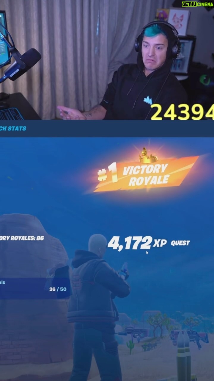 Ninja - 99.3K Likes - My first win with the @eminem x @fortnite skin. Use code Ninja in the item shop #epicpartner
