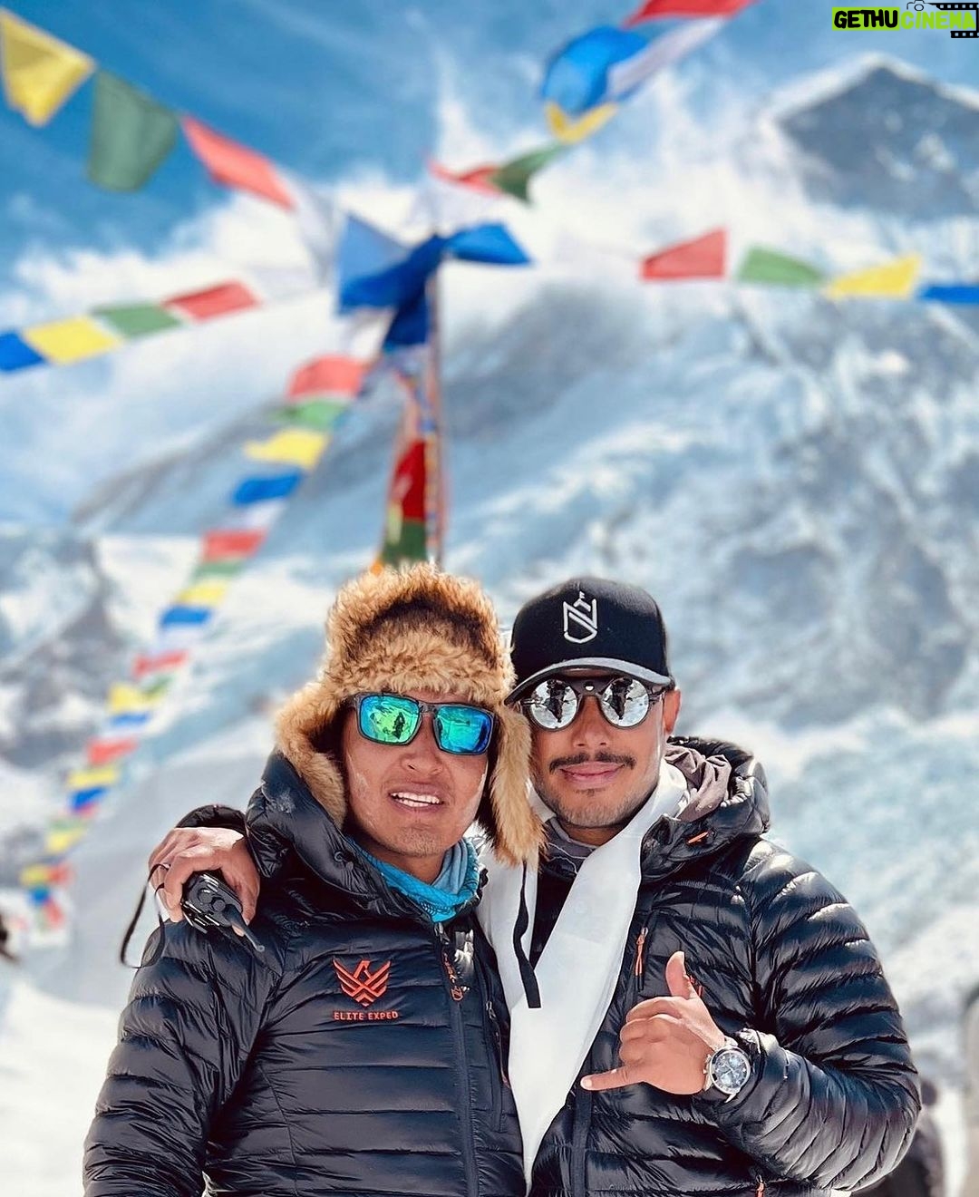 Nirmal Purja Instagram - From 0 to ten x 8,000er peaks – meet the brilliant @phurba_sonam_sherpa – guide and high-altitude cameraman. When Sonam joined our @eliteexped team he hadn’t climbed a single 8000m peak. We gave him the opportunity to climb with us and learn, increasing his skills and experience. Now he is one of our leading guides, known for his experience, strength and knowledge. Thanks to his opportunity with Elite Exped he has now done 10 of the 14 Peaks. Also through Elite Exped he was given the opportunity to train as a high altitude cameraman. To be able to bring Sonam into the team and see him grow and develop his skills over the years is amazing and we are so proud to have him on the team. We are proud to bring on and support our guides, training and paying them really well and increasing their experience - which supports the wider community and thier families too. Copyright: @nimsdai #eliteexped #nimsdai #14peaks #14peaksnothingisimpossible #achieveyournewpossible #nothingisimpossible #nims #nimspurja #14peaks6months #beyondpossible #k2winter #k2firstascentnoo2 #uksf #club8000ers #everest #k2 #k2winter #aboveandbeyondadventure #ManasluTrek #HimalayanAdventure #WildlifeEncounters #ConquerThePeaks #DalBhat #EliteExpeditions #ExperienceNepal #BucketListAdventures Mount Everest Base Camp