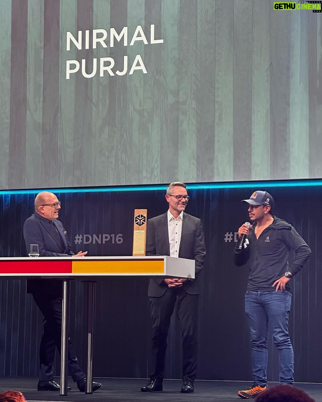 Nirmal Purja Instagram - HUMBLED AND GRATEFUL. Thank you to ISPO and the German Sustainability Awards for the ISPO Cup Award. I am very proud to be the recipient of this honour, both for my achievements in mountaineering and more importantly, for the work the Nimsdai Foundation has been undertaking. The Foundation was set up to give back. To help those in need across all the Big Mountain coms like the Big Mountain Clean Up aim to protect the sacred mountains for the next generation by helping to removing the waste that has built up over decades, and by making the mountain safer by removing old ropes, which pose a danger to climbers. But the @nimsdai_foundation does more than just this, it helps with emergency funds like the current Nepal Earthquake Appeal and previous Pakistan Flood Appeal – helping to get vital support to those that need it on the ground via our in-country networks. It also helps with educational projects and providing schooling and helps to get veterans into the mountain as a rehabilitative force for good. Our next big project is already in the works, a Porters Lodge at Lobuche, Nepal. Porters are the unsung heroes of the mountains, carrying bags, gear and supplies up and down the trails. The Porters Lodge will be specially designed, providing somewhere to rest for the night, as well as a community hub with a café for trekkers, Sherpas and Porters to use. We believe that by doing our bit, and working together, we can create positive change. We only have one home, the Earth. To achieve our big plans we need like-minded individuals and corporate game changers to work with us. Nothing is impossible when we work together. Finally big shoutout out to everyone who’s been doing their best to protect our home by actioning and not just talking 🙌🏽🙏🏽❤️ #nimsdaifoundation #GermanSustainabilityAwards #nimsdai #14peaks #14peaksnothingisimpossible #achieveyournewpossible #alwaysalittlehigher #BigMountainCleanUp #Lobuche #DNP16 #Nachhaltigkeitspreis #Nachhaltigkeitstag @nachhaltigkeitspreis @ispo.acceleratingsports