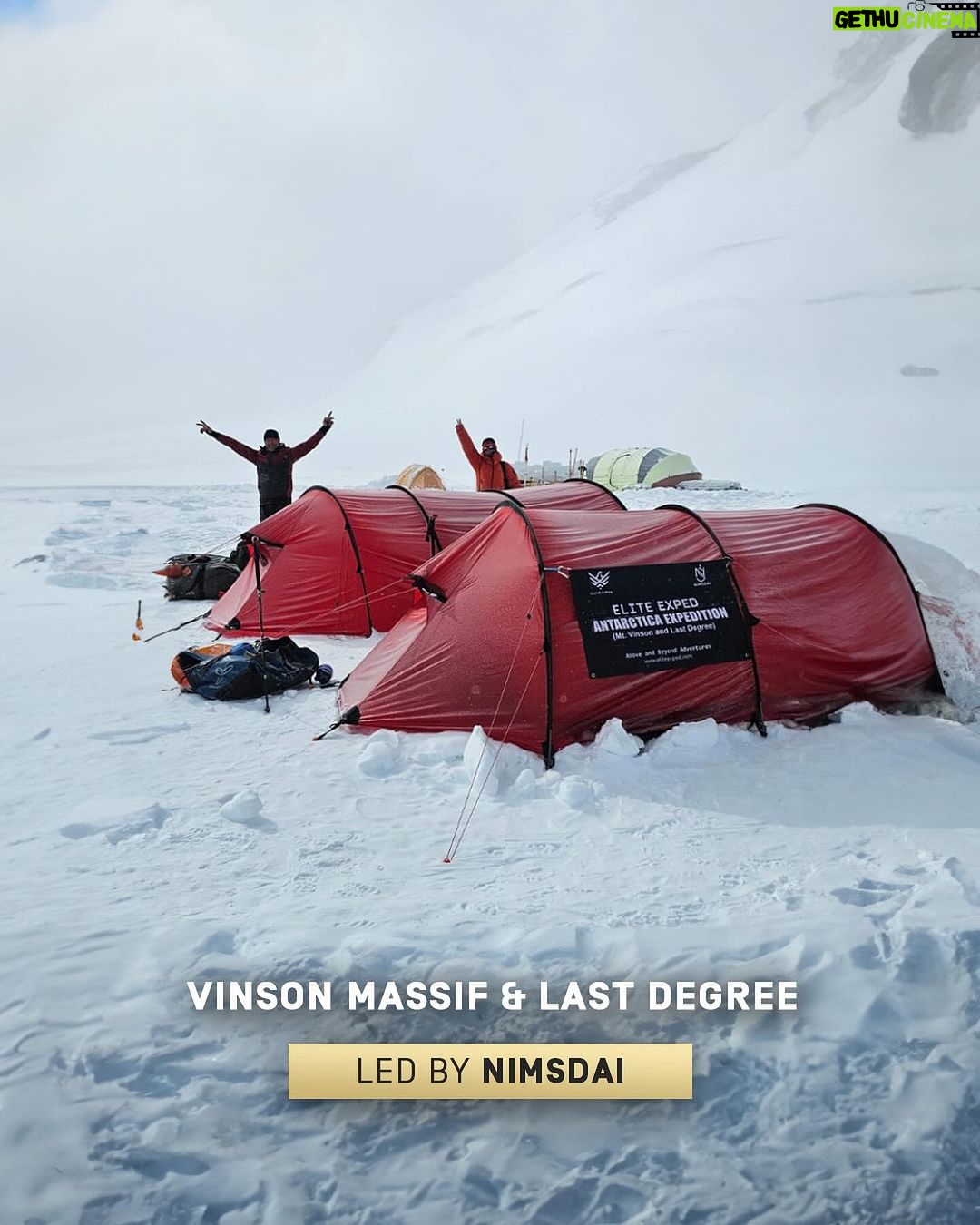 Nirmal Purja Instagram - My final guiding of this year #antartica If you have ever thought of climbing the pristine mountain #Vinson and Ski Last degree in Antartica then I think this is the perfect timing to get it done as I will lead this trip myself ππΌ. Last year we had a successful run on our Antarctica expedition and we will be going back there again this year ππΌππ½ Book early and enjoy unprecedented discounts , simply get in touch with our team at info@eliteexped.com for more information and to reserve your spot with us. Remember that @eliteexped will be donating 5% of the fees to @nimsdai_foundation to support projects such as #bigmountaincleanup , building a porter house , educating the children of Neplese guides who died on mountains and many more ππΌ Remember "the Biggest step to any success is commitment β π€πΌπ₯ Copyright @Nimsdai #Nimsdai #Eliteexped #Aconcagua #Sevensummits #Eliteexped #14peaksΒ #Achieveyournewpossible #nothingisimpossible #14peaksnothingisimpossible #beyondpossible #Nimsdaifoundation.