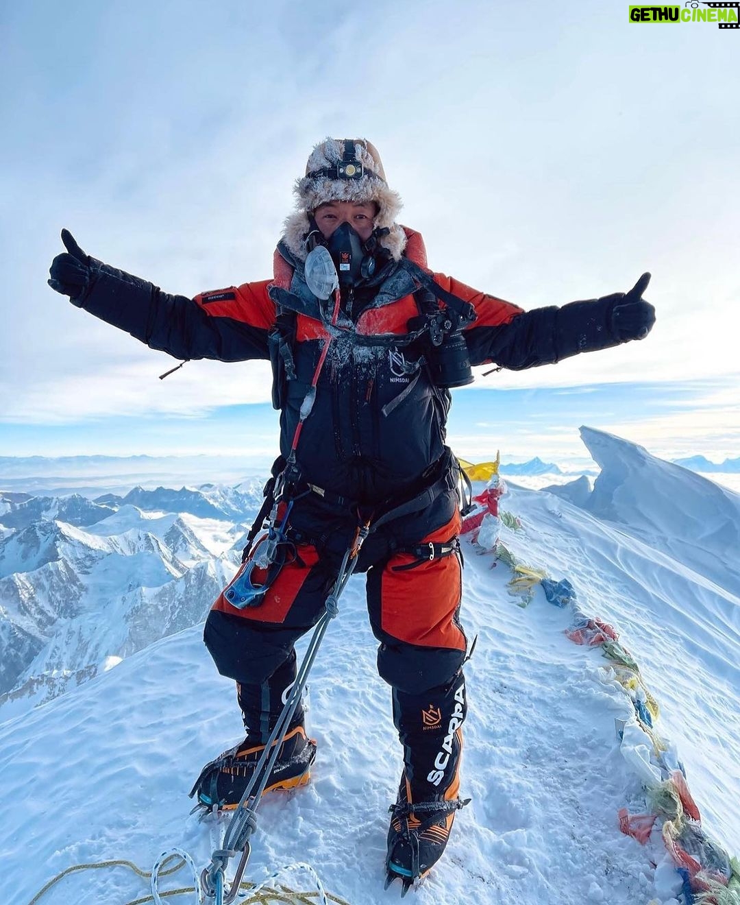 Nirmal Purja Instagram - From 0 to ten x 8,000er peaks – meet the brilliant @phurba_sonam_sherpa – guide and high-altitude cameraman. When Sonam joined our @eliteexped team he hadn’t climbed a single 8000m peak. We gave him the opportunity to climb with us and learn, increasing his skills and experience. Now he is one of our leading guides, known for his experience, strength and knowledge. Thanks to his opportunity with Elite Exped he has now done 10 of the 14 Peaks. Also through Elite Exped he was given the opportunity to train as a high altitude cameraman. To be able to bring Sonam into the team and see him grow and develop his skills over the years is amazing and we are so proud to have him on the team. We are proud to bring on and support our guides, training and paying them really well and increasing their experience - which supports the wider community and thier families too. Copyright: @nimsdai #eliteexped #nimsdai #14peaks #14peaksnothingisimpossible #achieveyournewpossible #nothingisimpossible #nims #nimspurja #14peaks6months #beyondpossible #k2winter #k2firstascentnoo2 #uksf #club8000ers #everest #k2 #k2winter #aboveandbeyondadventure #ManasluTrek #HimalayanAdventure #WildlifeEncounters #ConquerThePeaks #DalBhat #EliteExpeditions #ExperienceNepal #BucketListAdventures Mount Everest Base Camp