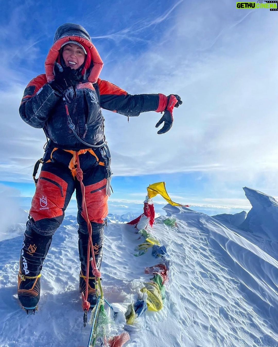 Nirmal Purja Instagram - Huge congratulations to our world record breaking climber @anyatraveler Who has trusted Elite Exped and Nimsdai to help her achieve her new possible! Anna is super strong and determined. This force of nature has already done 11 of the 14 Peaks in less than 7 months. Such a positive person with a great energy that inspires others. And she also helped @nimsdai_foundation with a lovely donation to help the Khumjung Secondary School. She climbed the Everest - Lhotse traverse in less than 24 hours, climbed all of the Big 5 mountains in Pakistan in 26 days (a new world record for climbing with oxygen, even beating Kristin Harila’s impressive time of 30 days to do the 5,) and she and her @guideyukta summitted K2 in 35 hours (another world record set!) We are just awaiting official confirmation on these new records! Copyright @nimsdai #eliteexped #nimsdai #14peaks #14peaksnothingisimpossible #achieveyournewpossible #nothingisimpossible #nims #nimspurja #14peaks6months #beyondpossible #k2winter #k2firstascentnoo2 #uksf #club8000ers #everest #k2 #k2winter #aboveandbeyondadventure #alwaysalittlehigher #nimsdaifoundation #bigmountaincleanup #nimsdaistore #nimsdaiultimatesummitsuit Himalayas