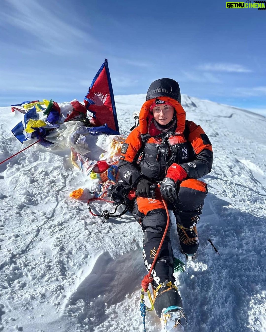 Nirmal Purja Instagram - Huge congratulations to our world record breaking climber @anyatraveler Who has trusted Elite Exped and Nimsdai to help her achieve her new possible! Anna is super strong and determined. This force of nature has already done 11 of the 14 Peaks in less than 7 months. Such a positive person with a great energy that inspires others. And she also helped @nimsdai_foundation with a lovely donation to help the Khumjung Secondary School. She climbed the Everest - Lhotse traverse in less than 24 hours, climbed all of the Big 5 mountains in Pakistan in 26 days (a new world record for climbing with oxygen, even beating Kristin Harila’s impressive time of 30 days to do the 5,) and she and her @guideyukta summitted K2 in 35 hours (another world record set!) We are just awaiting official confirmation on these new records! Copyright @nimsdai #eliteexped #nimsdai #14peaks #14peaksnothingisimpossible #achieveyournewpossible #nothingisimpossible #nims #nimspurja #14peaks6months #beyondpossible #k2winter #k2firstascentnoo2 #uksf #club8000ers #everest #k2 #k2winter #aboveandbeyondadventure #alwaysalittlehigher #nimsdaifoundation #bigmountaincleanup #nimsdaistore #nimsdaiultimatesummitsuit Himalayas