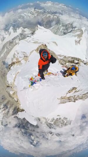 Nirmal Purja Instagram - Casually summiting Makalu without oxygen - whilst last week we launched @skydivenimsdai with the team and I free falling from 21000ft with the flag of Nepal. Next it’s on to motivational speaking in Bulgaria, talking about how we summit our own mountains in life. And before that I was attending Watches and Wonders for the launch of the new @montblanc zero oxygen watch in Switzerland! 

There’s no rest for Nimsdai right now, this is about inspiring and building a legacy.
:- Casual updates on my Recent climbing evolution 

1. Only human to climb Everest & Lhotse without O2 in a single day . ✅( I was sponsoring my brother @prakash_is_light_sherpa to break my own record but sadly he got ill and couldn’t complete it this time.)
2. Leader of the first K2 summit in winter. I did it without oxygen. And then returned the following summer to summit it again without o2.
3. Kanchenjunga ✅
4. Lhotse ✅
5. Makalu ✅
6. Dhaulagiri ✅
7. Manaslu ✅
8.Annapurna ✅

#14peaksnothingisimpossible #14peaks #nothingisimpossible #nimsdai #nimspurja #14peaks6months #beyondpossible #k2winter #k2firstascentnoo2 #uksf #achieveyournewpossible #club8000ers #everest #k2 #aboveandbeyondadventure #eliteexped #alwaysalittlehigher