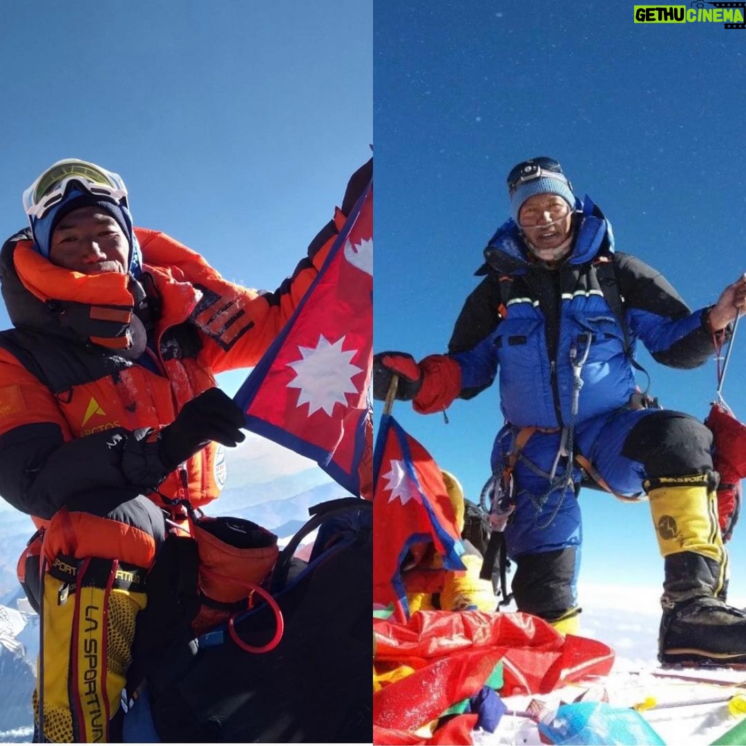 Nirmal Purja Instagram - Shoutout to my brothers! I am so proud of you and what you have achieved – you are an inspiration to Nepal and the whole climbing community. Kami Rita Sherpa @kamiritasherpa is the legend who has just summitted Everest for the 28th time – breaking his own world record - and Pasang Dawa Sherpa @padawasherpa is a brother who has summitted Everest 27 times. This is an incredible achievement! All while helping make the big mountain dreams of others a reality. Huge resect to you both! Keep dreaming big and go for it! #eliteexped #nimsdai #14peaks #14peaksnothingisimpossible #achieveyournewpossible #14peaksnothingisimpossible #14peaks #nothingisimpossible #nimsdai #nimspurja #14peaks6months #beyondpossible #k2winter #k2firstascentnoo2 #uksf #achieveyournewpossible #club8000ers #everest #k2 #aboveandbeyondadventure #eliteexped #alwaysalittlehigher #nimsdaifoundation #bigmountaincleanup #nimsdaistore #Everest #amadablam22