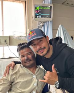 Nirmal Purja Instagram - THE HAPPIEST MOMENT. I was very happy to see Capt Dipendra Singh Khatri recovering well in hospital in Kathmandu. @Eliteexped team and I were involved in rescuing him from the South Summit of Everest this week – this is the World’s Highest Rescue Mission. We brought him down from the South Summit (8,749m) to Camp 4 (7,950m), where two Sherpas from his team met us and took on his care. I am glad to see you well Brother! This is a great result – when you put so much effort into a rescue and risk so much to try and save someone’s life – to see them recovering well in safety is the best feeling. It’s hard to describe that feeling that you have made a real difference and saved a life. Sadly, not all high-altitude rescues have this happy outcome – rescue missions like this are life and death in the Big Mountains. Sadly, some of those we tried to rescue during 14 Peaks unfortunately died, even though we gave our everything, even putting aside our mission to try and save lives. That’s what makes this positive outcome so fantastic for my whole team. I wish you a great onward recovery journey Brother! Copyright: @nimsdai #14peaksnothingisimpossible #14peaks #nothingisimpossible #nimsdai #nimspurja #14peaks6months #beyondpossible #k2winter #k2firstascentnoo2 #uksf #achieveyournewpossible #club8000ers #everest #k2 #aboveandbeyondadventure #eliteexped #alwaysalittlehigher Mt. Everest