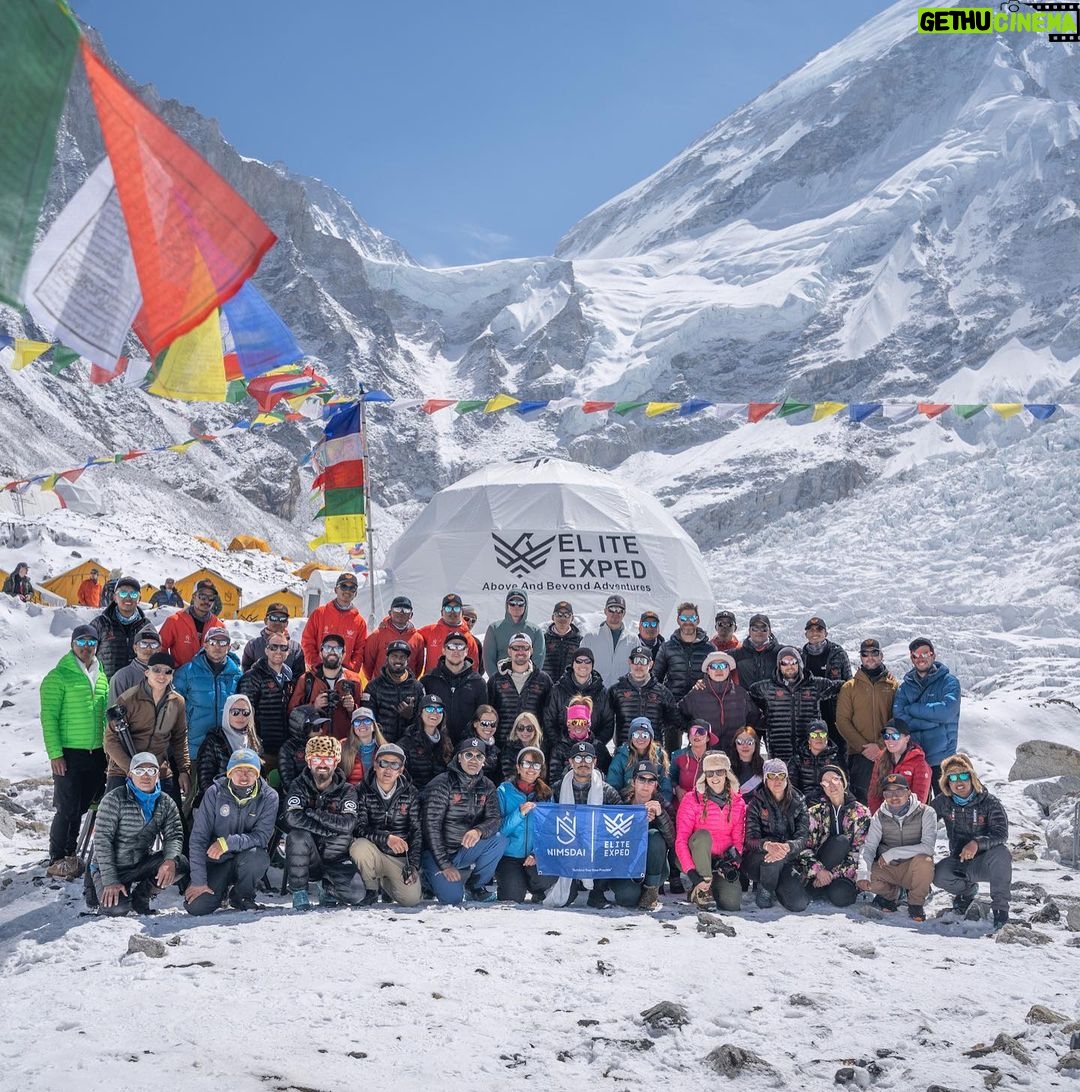 Nirmal Purja Instagram - Greetings to you all from #everestbasecamp ! Nothing but sending you all good vibes ππ½π₯ππ½ππ½ @eliteexped #everest & #lhotse expeditionπ€πΌ #alwaysalittlehigher #aboveandbeyondadventure #nepal #8000ers πΈ @guyboltonphotography