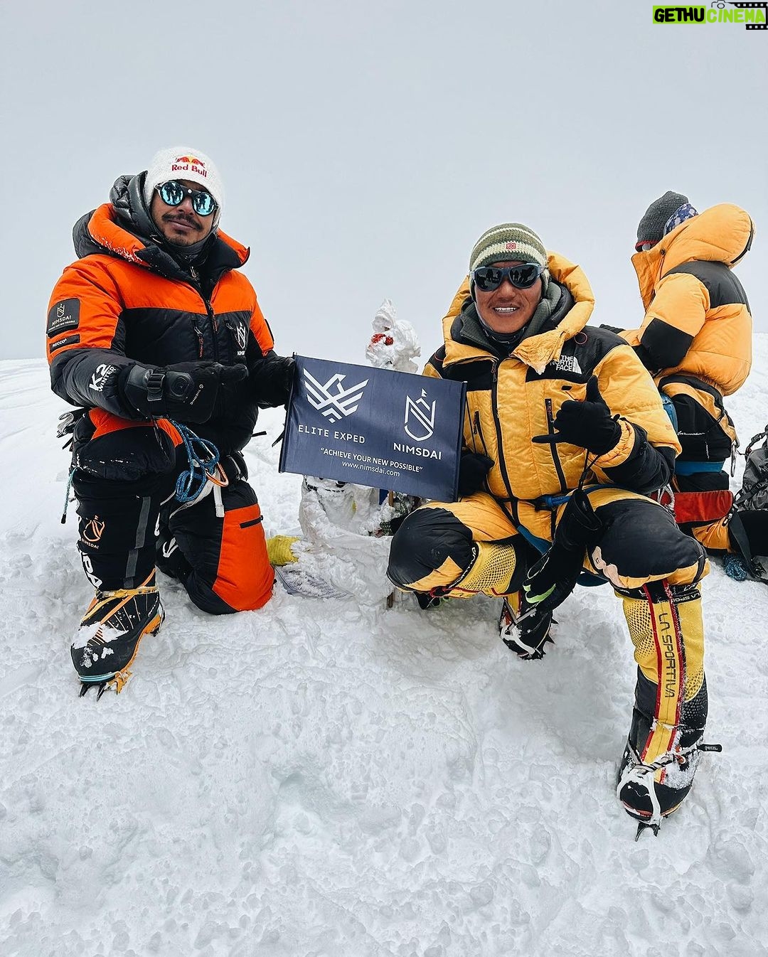 Nirmal Purja Instagram - Snowstorms couldn’t stop the team summitting #BroadPeak. 100% success rate - all 13 team members summited between 12pm - 1pm local time. All our team were strong and determined - they had made a good push to Camp 2 when the snow came in and the weather closed in. This is where the years of knowledge and experience on these peaks makes the difference! My years in the military and UKSF taught me to evaluate the situation and make decisions based on all the facts. You have to keep making decisions, keep making a plan. Then when the moment is right, you execute that plan. All our team summited Broad Peak between 12 noon - 1pm local time - a huge moment for the team. I am so proud of each and every one of you. You showed strength, tenacity and determination. Everyone is now safe and well back in the lower camps. I have now climbed Broad Peak without oxygen - only 2 more to go to do the #14Peaks without O2 - all while leading from the front and helping make others dreams their new possible. Want to join me and @eliteexped next year? Email my team ✉️ info@eliteexped.com Copyright: @nimsdai #eliteexped #nimsdai #14peaks #14peaksnothingisimpossible #achieveyournewpossible #nothingisimpossible #nims #nimspurja #14peaks6months #beyondpossible #k2winter #k2firstascentnoo2 #uksf #club8000ers #everest #k2 #k2winter #aboveandbeyondadventure #14Peaksnoo2