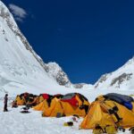 Nirmal Purja Instagram - Today the team are resting at Camp 1 (this is a shared camp between #G1 & #G2 🏔️) The team made the summit push on G2 directly from Camp 2 and returned to C1. If you see in the pics closely @eliteexped team seem to be at a Sunday market 😉 They are actually drying all their mountaineering gear 👊🏽💥 Movements for next few days - Today the guides will do the load carry to C2 on G1. Tomorrow, we will make the move to Camp 2 and then to C3 with the summit push on 21st . All team members and guides are doing okay ✅ Stay tuned for more updates 👊🏽💥 have a great day 🤙🏽 Copyright @nimsdai #eliteexped #nimsdai #14peaks #14peaksnothingisimpossible #achieveyournewpossible #nothingisimpossible #nims #nimspurja #14peaks6months #beyondpossible #k2winter #k2firstascentnoo2 #uksf #club8000ers #everest #k2 #k2winter #aboveandbeyondadventure Karakoram Range