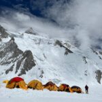 Nirmal Purja Instagram - Our team have been working extremely hard at G1 & G2. Today all our members and Sherpa guides have arrived at Camp One. There’s a lot of moving components. The majority of our Sherpa guides went up straight to G2 to drop tents and oxygen as our members will be moving to Camp Three directly tomorrow, leaving at 3 am. Meanwhile our director himself @Mt.Sherpa and senior guide @guideyukta went to drop 800m of ropes and 20 snow bars so that other teams could use them to fix on G1. The big mountain community is very small and @eliteexped is doing whatever it can to support and work together as a team. Stay tuned for more updates. 👊🏽💥 Copyright @nimsdai #eliteexped #nimsdai #14peaks #14peaksnothingisimpossible #achieveyournewpossible #nothingisimpossible #nims #nimspurja #14peaks6months #beyondpossible #k2winter #k2firstascentnoo2 #uksf #club8000ers #everest #k2 #k2winter #aboveandbeyondadventure #alwaysalittlehigher #nimsdaifoundation #bigmountaincleanup #nimsdaistore #nimsdaiultimatesummitsuit Karakoram Range