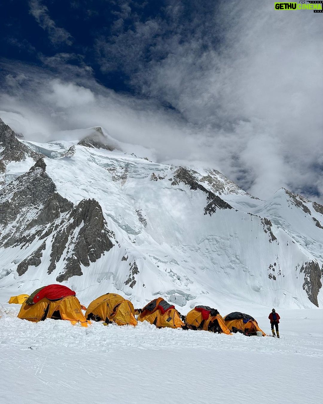 Nirmal Purja Instagram - Our team have been working extremely hard at G1 & G2. Today all our members and Sherpa guides have arrived at Camp One. There’s a lot of moving components. The majority of our Sherpa guides went up straight to G2 to drop tents and oxygen as our members will be moving to Camp Three directly tomorrow, leaving at 3 am. Meanwhile our director himself @Mt.Sherpa and senior guide @guideyukta went to drop 800m of ropes and 20 snow bars so that other teams could use them to fix on G1. The big mountain community is very small and @eliteexped is doing whatever it can to support and work together as a team. Stay tuned for more updates. 👊🏽💥 Copyright @nimsdai #eliteexped #nimsdai #14peaks #14peaksnothingisimpossible #achieveyournewpossible #nothingisimpossible #nims #nimspurja #14peaks6months #beyondpossible #k2winter #k2firstascentnoo2 #uksf #club8000ers #everest #k2 #k2winter #aboveandbeyondadventure #alwaysalittlehigher #nimsdaifoundation #bigmountaincleanup #nimsdaistore #nimsdaiultimatesummitsuit Karakoram Range