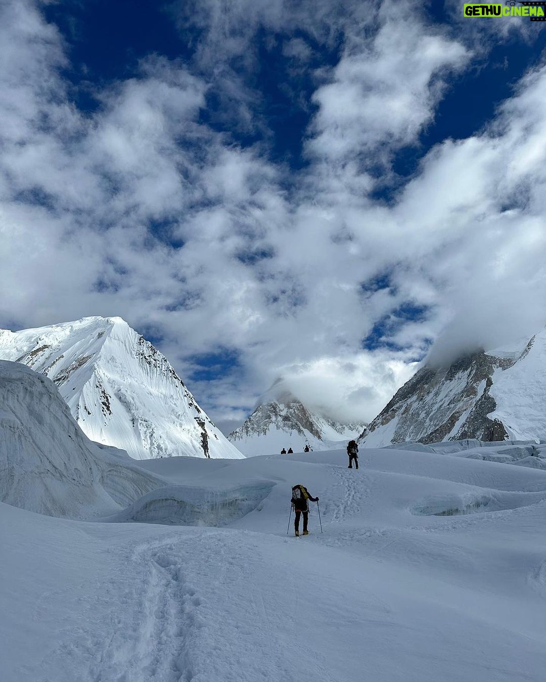 Nirmal Purja Instagram - Our team have been working extremely hard at G1 & G2. Today all our members and Sherpa guides have arrived at Camp One. There’s a lot of moving components. The majority of our Sherpa guides went up straight to G2 to drop tents and oxygen as our members will be moving to Camp Three directly tomorrow, leaving at 3 am. Meanwhile our director himself @Mt.Sherpa and senior guide @guideyukta went to drop 800m of ropes and 20 snow bars so that other teams could use them to fix on G1. The big mountain community is very small and @eliteexped is doing whatever it can to support and work together as a team. Stay tuned for more updates. 👊🏽💥 Copyright @nimsdai #eliteexped #nimsdai #14peaks #14peaksnothingisimpossible #achieveyournewpossible #nothingisimpossible #nims #nimspurja #14peaks6months #beyondpossible #k2winter #k2firstascentnoo2 #uksf #club8000ers #everest #k2 #k2winter #aboveandbeyondadventure #alwaysalittlehigher #nimsdaifoundation #bigmountaincleanup #nimsdaistore #nimsdaiultimatesummitsuit Karakoram Range