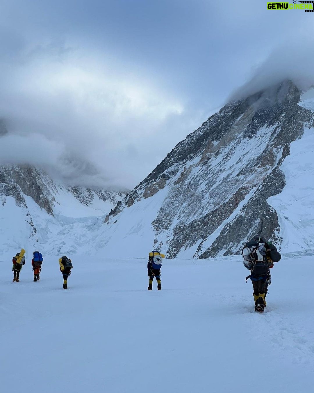 Nirmal Purja Instagram - Our team have been working extremely hard at G1 & G2. Today all our members and Sherpa guides have arrived at Camp One. There’s a lot of moving components. The majority of our Sherpa guides went up straight to G2 to drop tents and oxygen as our members will be moving to Camp Three directly tomorrow, leaving at 3 am. Meanwhile our director himself @Mt.Sherpa and senior guide @guideyukta went to drop 800m of ropes and 20 snow bars so that other teams could use them to fix on G1. The big mountain community is very small and @eliteexped is doing whatever it can to support and work together as a team. Stay tuned for more updates. 👊🏽💥 Copyright @nimsdai #eliteexped #nimsdai #14peaks #14peaksnothingisimpossible #achieveyournewpossible #nothingisimpossible #nims #nimspurja #14peaks6months #beyondpossible #k2winter #k2firstascentnoo2 #uksf #club8000ers #everest #k2 #k2winter #aboveandbeyondadventure #alwaysalittlehigher #nimsdaifoundation #bigmountaincleanup #nimsdaistore #nimsdaiultimatesummitsuit Karakoram Range