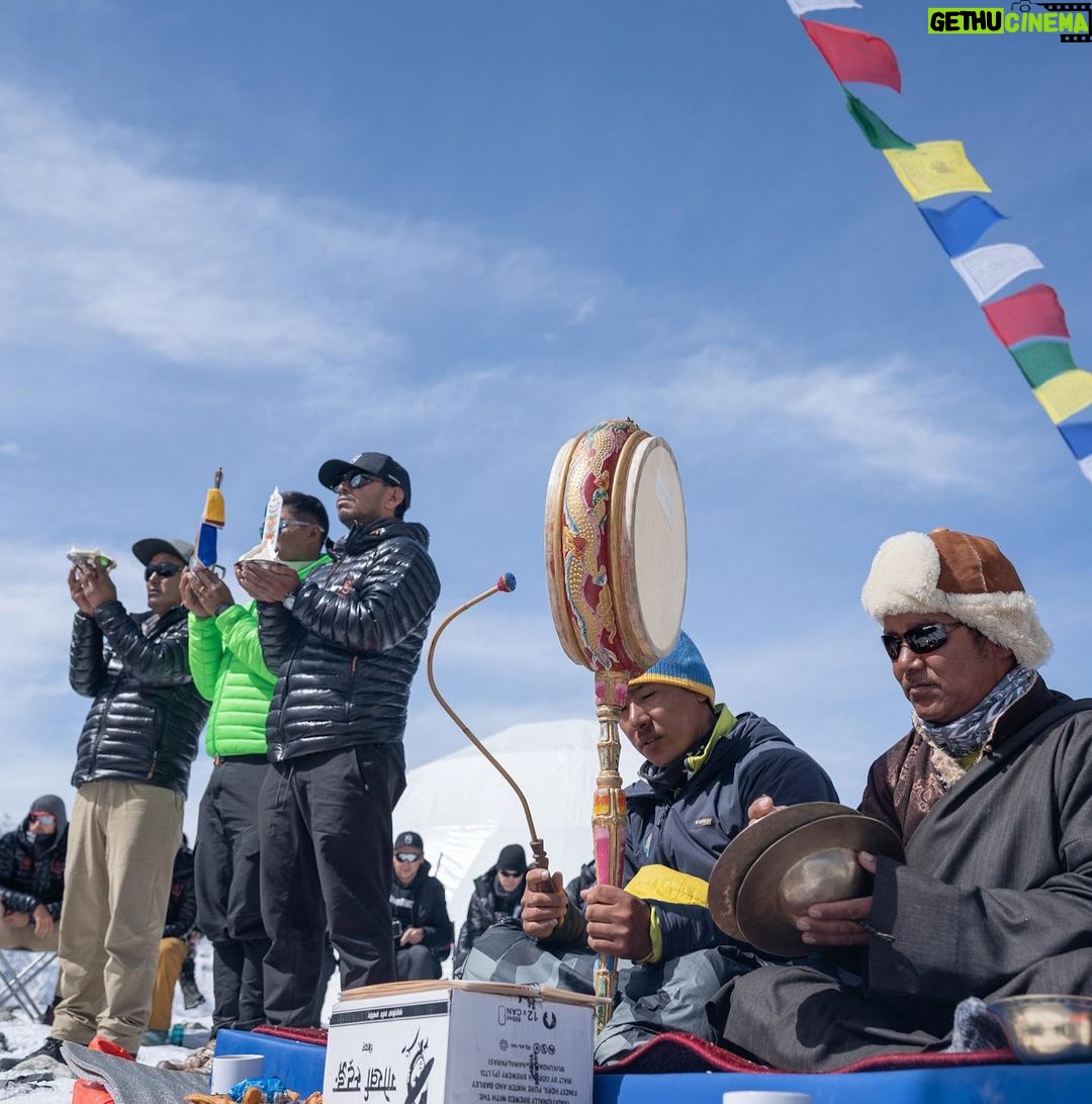 Nirmal Purja Instagram - Greetings to you all from #everestbasecamp ! Nothing but sending you all good vibes ππ½π₯ππ½ππ½ @eliteexped #everest & #lhotse expeditionπ€πΌ #alwaysalittlehigher #aboveandbeyondadventure #nepal #8000ers πΈ @guyboltonphotography