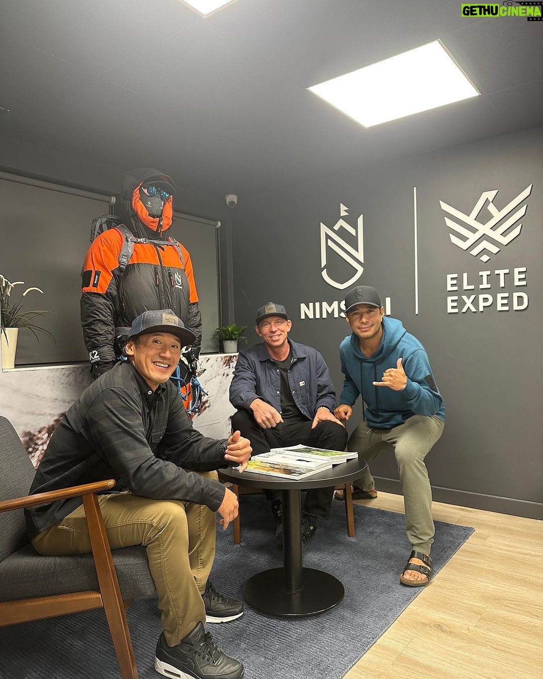 Nirmal Purja Instagram - Great to welcome my brothers @jimmychin @jimwmorrison into my family home this weekend. We also managed to visit the #nimsdai HQ . The energy was great: we laughed, reminisced and planned exciting things for 2024. Safe travels my brothers and see you in the New Year. Watch this space 👊💥 #brotherhood #family #goodvibesonly #achieveyournewpossible London, United Kingdom