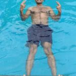 Nishant Singh Instagram - Floating through life with a smile, soaking up the sun and embracing every moment in the pool. Feeling grateful for this refreshing oasis and the journey that led me to this sculpted state of bliss. 🌞💦💪 #PoolLife #SmileAndFloat #EmbraceTheJourney #nishantmalkani