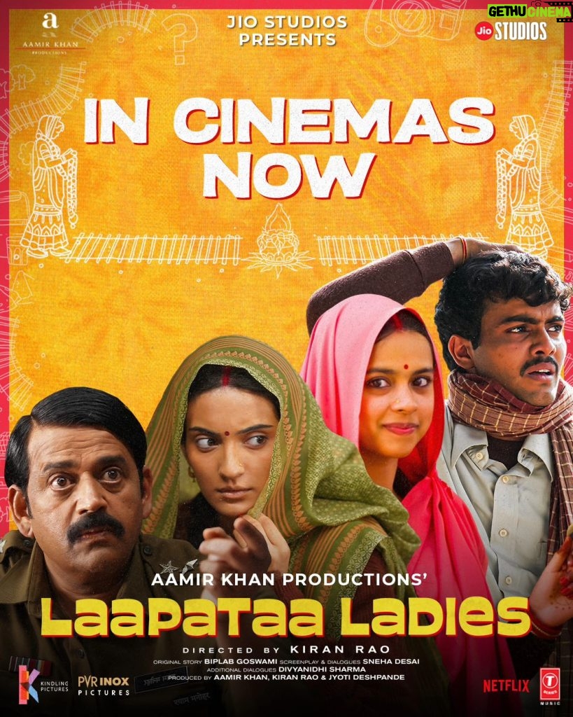 Nitanshi Goel Instagram - The day #LaapataaLadies has been waiting for so long is finally here! Watch the film in your nearest cinemas now, aana zaroor! 💕 @nitanshigoelofficial @pratibha_ranta @ss_this_side @chhaya.kadam.75 @ravikishann #Aamirkhan @raodyness #JyotiDeshpande @aamirkhanproductions @kindlingindia @officialjiostudios @tseries.official @bookmyshowin @pvrpictures @biplabgoswamicinema @snehadesaiofficial @ramsampathofficial @swanandkirkire @prashantpandeyofficial @divynidhisharma @shreyaghoshal @arijitsingh @sukhwindersinghofficial @sonamohapatra @mastercutpictures @antaraclicks @farooquinaved