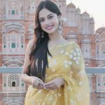 Nitanshi Goel Instagram - Aur phir hua kuch yun ki apni hi tasweer par dil aa gaya 🕊️🪞 Jaipur Promotions ✨ #LaapataaLadies Photographer - @_rahul.rajeev_ Styled by - @ekta_singh96 Hair/make up - your Nitz Outfit - @picchika Assisted by- @abhishek__gujar__ Dressmen team- @pravin_kumar_nirala #phool #nitanshigoel #laapataaladies #jaipur @aamirkhanproductions @kindlingindia @officialjiostudios Jaipur - The pink city