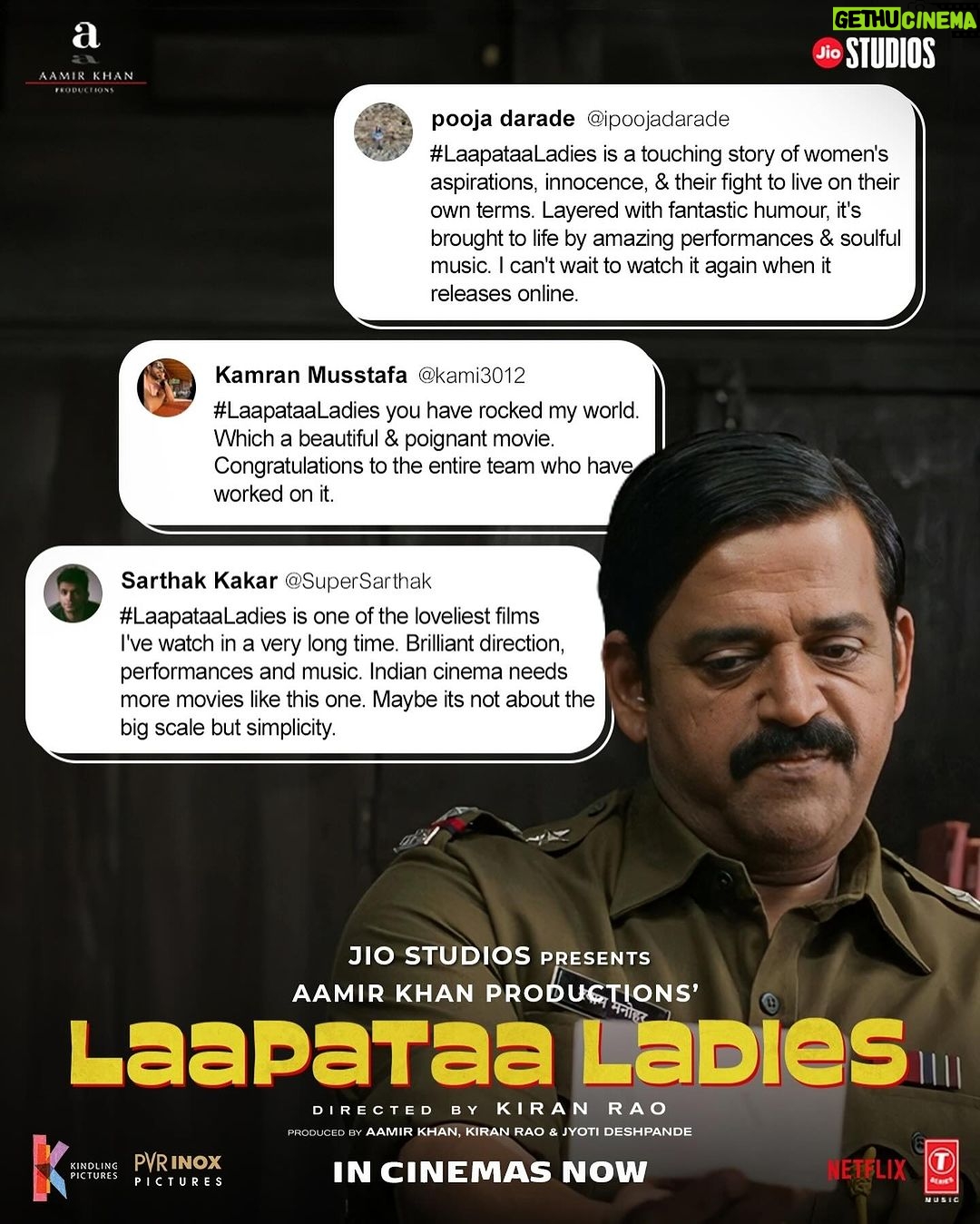 Nitanshi Goel Instagram - And the love keeps pouring in! #LaapataaLadies in your nearest cinemas, go watch now!β¨ Book your tickets now, link in bio. π @nitanshigoelofficial @pratibha_ranta @ss_this_side @chhaya.kadam.75 @ravikishann #Aamirkhan @raodyness #JyotiDeshpande @aamirkhanproductions @kindlingindia @officialjiostudios @tseries.official @bookmyshowin @pvrpictures @biplabgoswamicinema @snehadesaiofficial @ramsampathofficial @swanandkirkire @prashantpandeyofficial @divynidhisharma @shreyaghoshal @arijitsingh @sukhwindersinghofficial @sonamohapatra @mastercutpictures @antaraclicks @farooquinaved