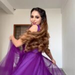 Niveditha Gowda Instagram - 👗: @maya_designer_studio_ 💜 #nivedithagowda #reelitfeelit #reelsinstagram