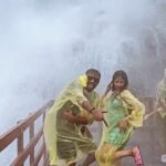 Niveditha Gowda Instagram – Did this reel without sound .. 😅 Niagara Falls State Park, USA