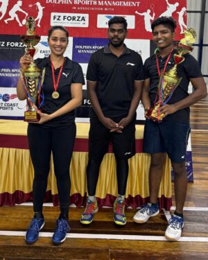 Nivetha Pethuraj Instagram - What next? 😉 #badminton #mixeddoubles #champions #bestcoachever